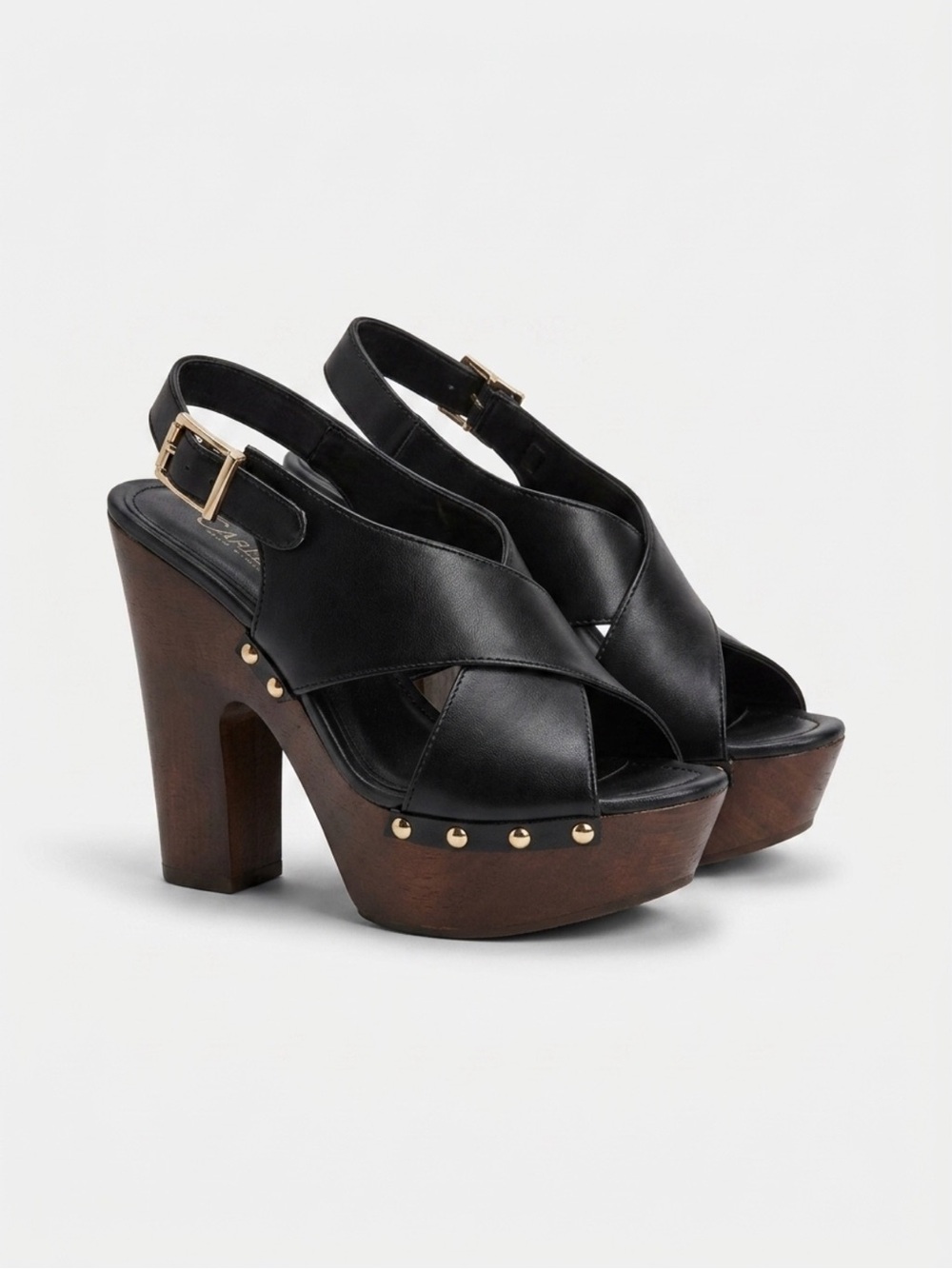 Breckelles Black and Brown Platform Sandals